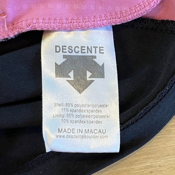 Descente Pink Black Tank Top Cycling Medium Activewear Biking Athletic - Picture 4 of 10